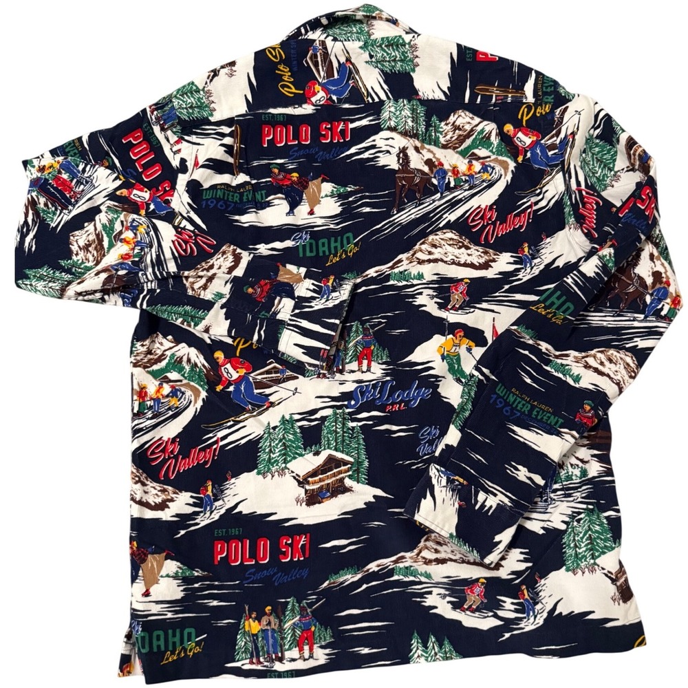 Polo Ralph Lauren‎ Mens Classic Fit Corduroy Navy Winter Holiday Shirt Size S - Picture 8 of 8